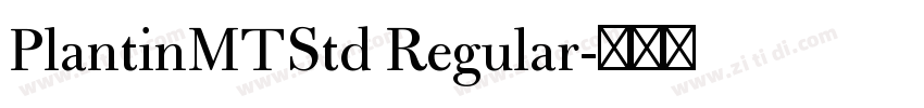 PlantinMTStd Regular字体转换